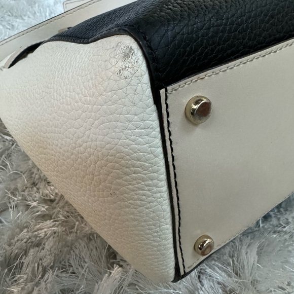 Kate Spade tri-color Purse Black, White and Cream Gently Used - Picture 8 of 10